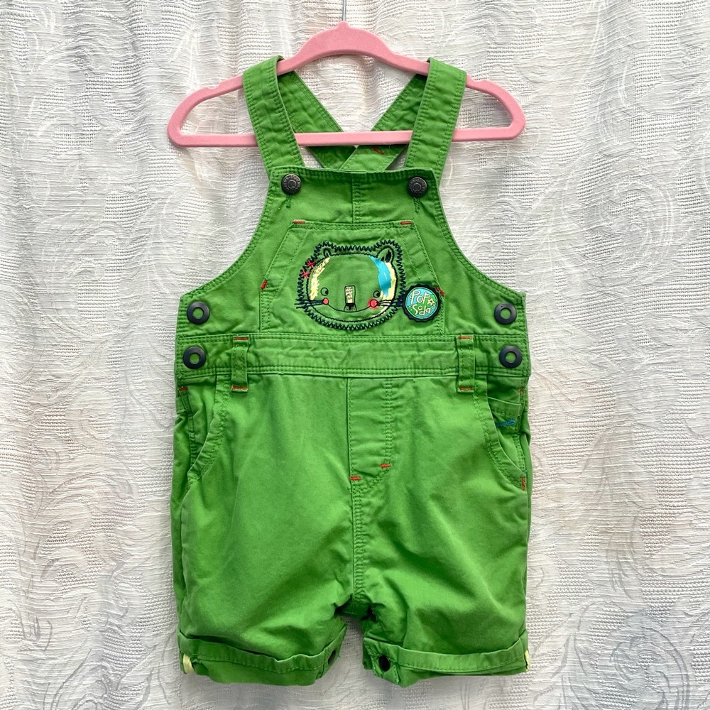 Souris Mini Green Pop Art Short Overalls/Romper